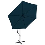 vidaXL Parasol en porte-à-faux 3 m Bleu