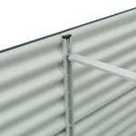 vidaXL Lit surélevé de jardin 320x80x81 cm Acier galvanisé Gris