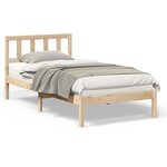 vidaXL Cadre de lit Marron 100 x 200 cm Bois massif en pin