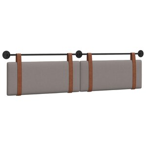 vidaXL Tête de lit suspendue Taupe PU antique
