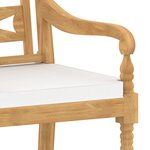 vidaXL Chaises Batavia lot de 8 avec coussins Bois de teck solide