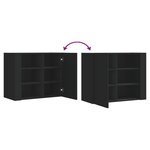 vidaXL Armoire murale noir 75x35x60 cm bois d'ingénierie