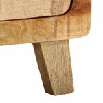 vidaXL Table de chevet 40x32x46 cm bois de manguier massif brut