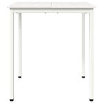 vidaXL Table de salle à manger / Table de repas Blanc 70 x 70 x 75 cm