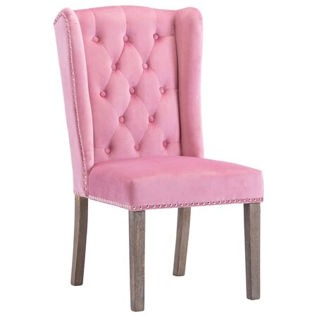 vidaXL Chaise de salle à manger Rose Velours