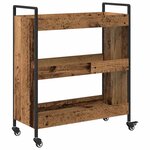vidaXL Chariot de cuisine Manuel Bois ancien 70 x 30 x 82 cm