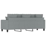 vidaXL Canapé à 3 places Gris clair 180 cm Tissu