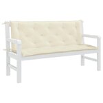 vidaXL Coussin de banc de jardin blanc crème tissu oxford