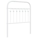 vidaXL Tête de lit métal blanc 80 cm