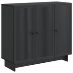 vidaXL Buffet Noir 89 x 34 5 x 80 cm Bois d'ingénierie