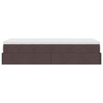 vidaXL Cadre de lit ottoman avec matelas marron foncé 90x200 cm tissu
