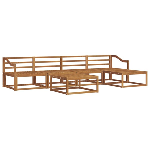 vidaXL Ensemble de canapés d'extérieur 6 Pièces Naturel