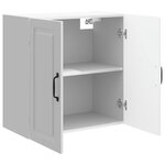 vidaXL Armoire Murale 59 x 31 x 60 cm Bois d'ingénierie Blanc brillant