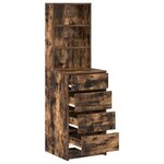 vidaXL Haut Armoire Chêne fumé 40 x 41 x 135 cm Bois d'ingénierie