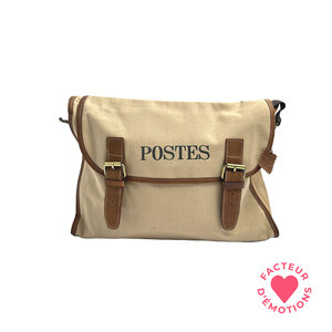 Besace grand modèle beige "Postes" – Musée Postal