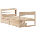 vidaXL Cadre de lit sans matelas 75x190 cm bois de pin massif