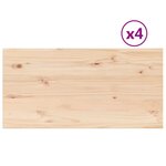 vidaXL Dessus de table 4 Pièces 90x45x2 5cm rectangulaire bois pin massif