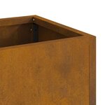 vidaXL Bac de jardin surélevé Rouillé 60 x 26 x 45 cm