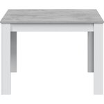 Table à manger - CLoe - rectangulaire - Blanc Artik / Béton - 109 x 67 x 78 cm
