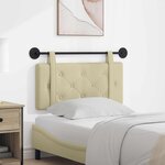 vidaXL Tête de lit suspendue Crème Simili cuir