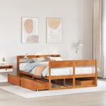 vidaXL Cadre de lit sans matelas cire marron 160x200cm bois pin massif