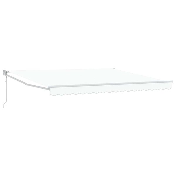 vidaXL Auvent Rétractable Blanc 400 × 300 cm Polyester