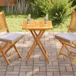vidaXL Dessus de table Bois de teck solide 60x60x2 5 cm
