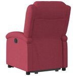 vidaXL Fauteuil inclinable électrique rouge bordeaux tissu