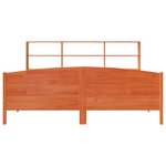 vidaXL Lit bibliothèque sans matelas cire marron 200x200 cm pin massif