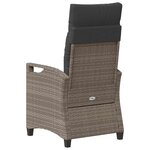 vidaXL Chaise de jardin 2 Pièces Gris et Gris foncé 56 x 60 x 112 cm