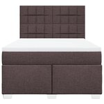 vidaXL Sommier à lattes de lit avec matelas Marron foncé 140x200 cm