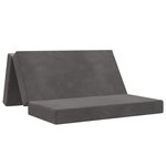 vidaXL Canapé-lit pliable 140 x 67 x 45 cm Gris foncé