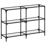 vidaXL Table console avec dessus en verre transparent 118 5x30x81 cm