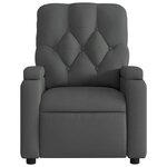 vidaXL Fauteuil de massage inclinable gris foncé tissu
