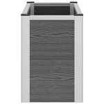 vidaXL Jardinière surélevée Gris 75 x 30 x 22 cm WPC et Aluminium