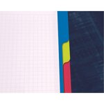 Cahier spirales clairefontaine bind'o block a5+ 16 x 21 cm perforé - petits carreaux - 180 pages