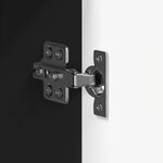 vidaXL Cabinet de salle de bain TULUM Noir 37 x 31.5 x 203 cm