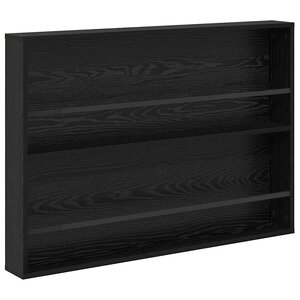 vidaXL Étagère à magazines avec étagère Chêne noir 100 x 12 x 70 cm