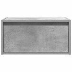 vidaXL Tables de chevet murales avec lumières LED 2 Pièces gris béton