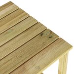 vidaXL Table de Bain de Soleil Marron 50.5 x 50.5 x 46 cm Pin imprégné