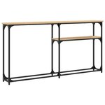 vidaXL Table console chêne sonoma 145x22 5x75 cm bois d'ingénierie