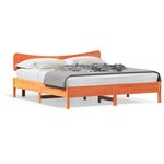 vidaXL Cadre de lit sans matelas cire marron 160x200cm bois pin massif