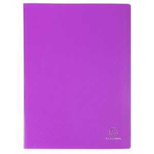 Protège-documents En Polypropylène 5/10e Opak Pochettes Cristal 200 Vues - A4 - Violet - X 8 - Exacompta