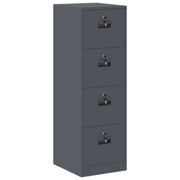 vidaXL Cabinet de Dossier 2 Pièces Anthracite 44 x 50 x 106.5 cm