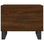 vidaXL Table basse Chêne marron 50x50x40 cm Bois d'ingénierie