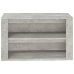 vidaXL Étagère à chaussures Gris béton 75x35x45 cm Bois d'ingénierie