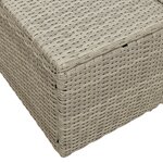 vidaXL Canapé de jardin 2 places avec rangement et coussins gris poly rotin