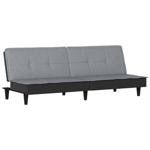 vidaXL Canapé-lit à gris clair tissu