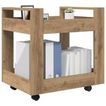 vidaXL Trolley de Bureau Chêne artisanal 60 x 45 x 60 cm