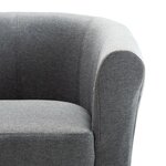 vidaXL Fauteuil Gris foncé Tissu
